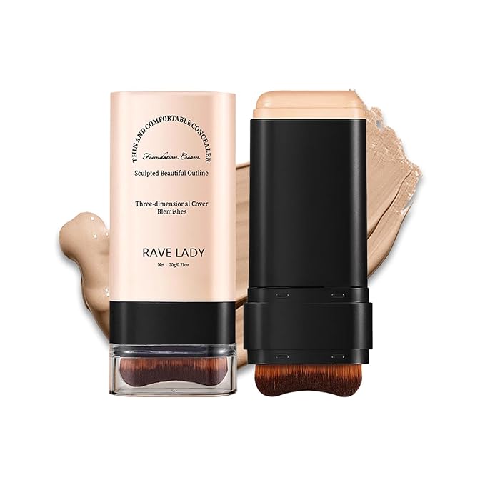 Stick Foundation Contour Long-wear Lightweight Brighten Blemish Concealer Foundation Stick Beauty Makeup 03#LIGHT SKIN