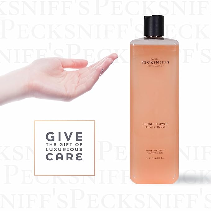 Pecksniff's Ginger Flower & Patchouli Moisturizing Shower Gel | 1000 ml / 33.80 Fl Oz
