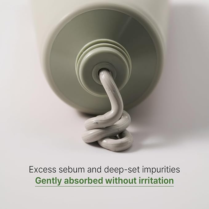 AVCA Pore Tightening Mud Clay Mask 200ml(6.76 fl. oz)– Oil Control Deep Cleansing with Kaolin & Bentonite, Minimizes the Look of Pores, Green Tea & Rice Powder