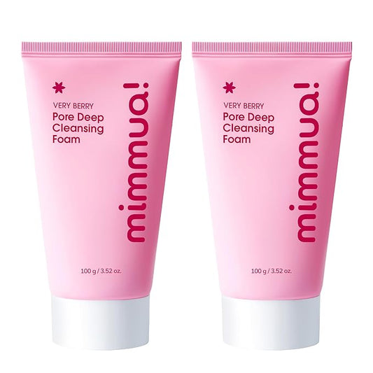 VERY BERRY Pore Deep Cleansing Foam | Berry Complex+Micro Biome for Moisture & Healthy Glow | Gentle Exfoliating Face Scrub for Bumpy Skin | Pore Cleanser | 100g/ 3.52 FL OZ