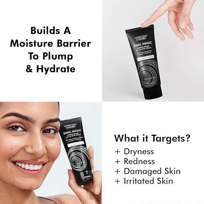 Conscious Chemist® Snail Magic Skin Barrier Repair All In One Cream | Daily Repair Gel Cream with Korean Snail Mucin Extract | 50g / 1.7fl.oz