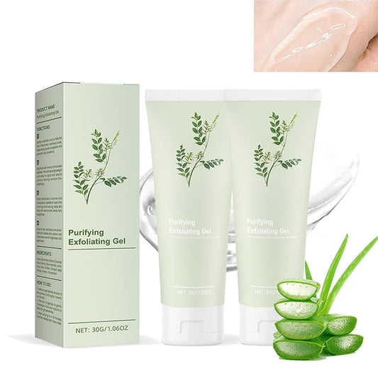 Purifying Exfoliating Gel, 2PCS Deep Cleansing Face and Body Exfoliating Scrub Gel, Advanced Purifying Exfoliatings Moisturizing Scrub for All Skin Types