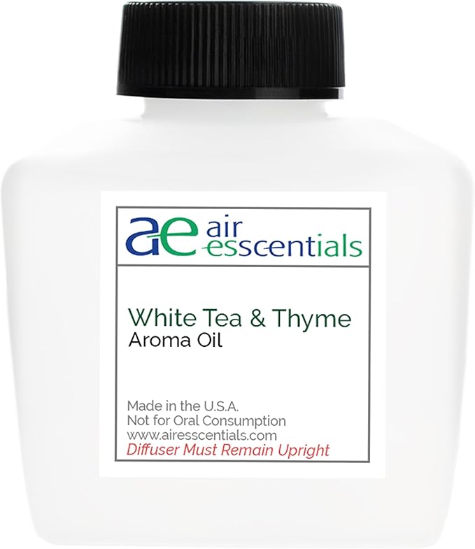 White Tea & Thyme Aroma Oil, Essential Oils Blend for Diffusers & Scent Machines, Rose Petals, Thyme & Balsam, Aromatherapy, Cold Air Diffuser Compatible, 100 mL