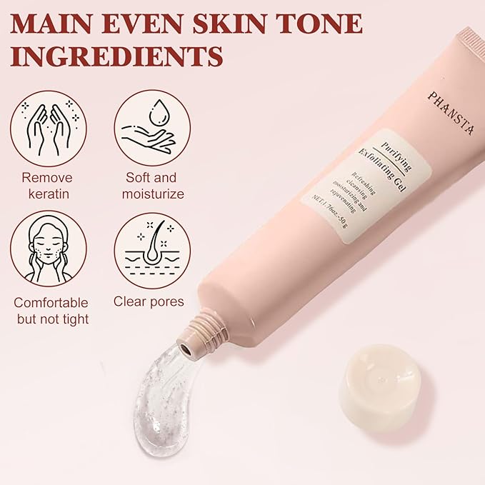 3Pcs Purifying Exfoliating Gel Gentle Exfoliating Gel for Face Facial - Exfoliatings Gels Scrub Gentle Exfoliatings Facial Cleanser for All Skin Types