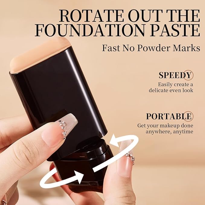 Stick Foundation Contour Long-wear Lightweight Brighten Blemish Concealer Foundation Stick Beauty Makeup 05#DEEP WHEAT COLOR