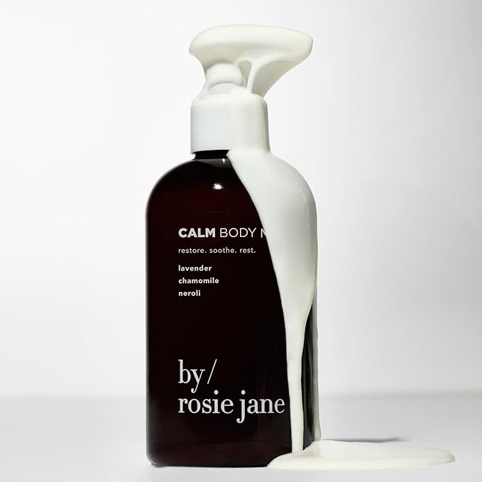 By Rosie Jane Calm Body Care Bundle – Calm Bath & Body Oil (125ml), Milky Body Lotion with AHA (250ml), Everyday Body Wash with Lavender & Chamomile (350ml), Relaxing Aromatherapy Trio