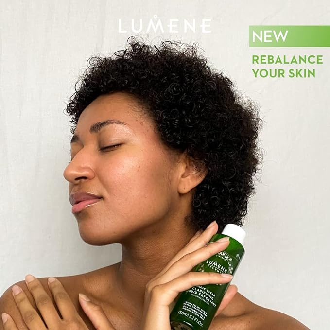 Lumene Nordic Clear [Tyyni] Clarifying Liquid Exfoliant - Gentle Daily Exfoliant for Oily, Combination, & Blemish-Prone Skin - Azelaic Acid, Nordic Meadowsweet Herb, Arctic Rose (5.1 fl oz)
