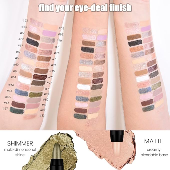 Smoky Tawny Matte Cream Eye Shadow Stick Makeup for Women, Matte Eyeliner Pencil Eyeshadow Brightener Stick for Eyes, Waterproof Eyeshadow Applicator Blendable, sombras para ojos 55#