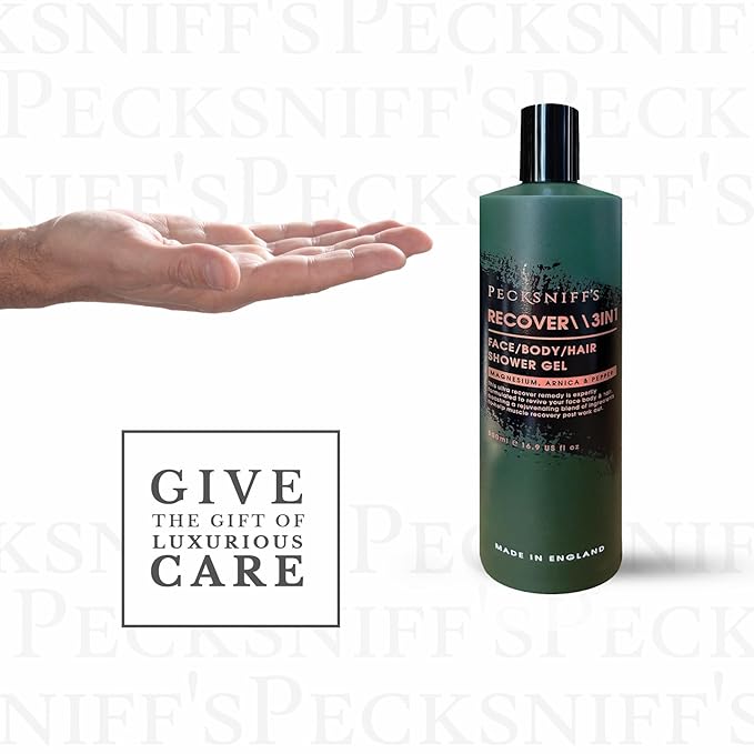 Pecksniff's Recover Magnesium 3-in-1 Arnica and Pepper Shower Gel | 500ml /16.9 Fl Oz