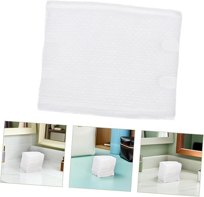 Unomor 220pcs Thick Double-Sided Cotton Pads for Face Makeup Removal with Skin-Friendly Pure Cotton Disposable Cosmetic Pads with Portable Storage Bag for Toner and Skincare Application