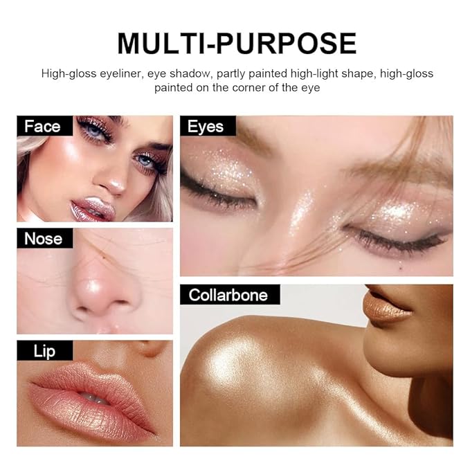 Rose Red Eyeshadow Stick Makeup, Highlighter Cream Eye Shadow Pencil, Waterproof Hypoallergenic Long Lasting Matte Crayon, Glitter Primer Palette Shimmer Eyeliner Pen