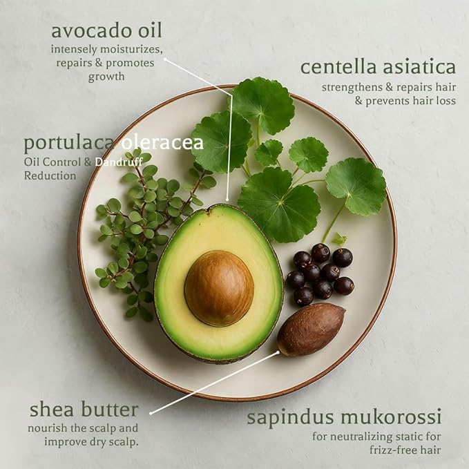 ARHGOAT Deep Moisture Hair Mask with Avocado, Moisturizing for Damaged Hair & Frizz Control 12 fl oz, Repair and Smooth for All Hair Types