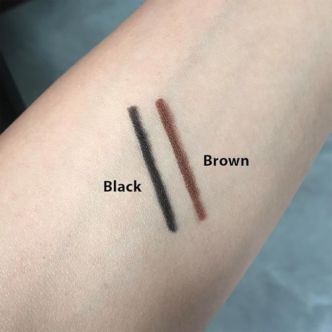 10PCS Black Automatic Waterproof Inner Eyeliner, Eyeshadow & Eyebrow Pencil – Multi-Use Cream Pen for Liner, Shadow & Brows