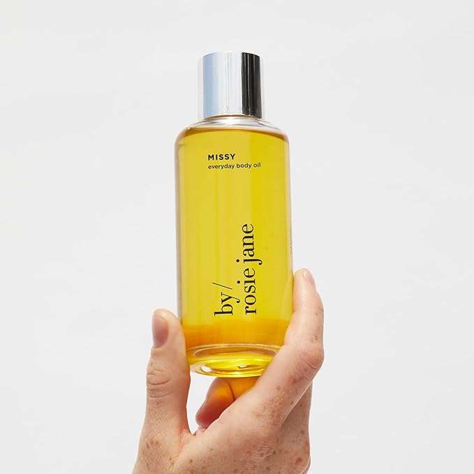 By Rosie Jane Everyday Body Oil (Missy) - Frangipani & Green Mandarin Scented Body Care with Sunflower, Olive & Rosehip Seed Oil to Hydrate and Nourish Dry Skin (5 fl oz)
