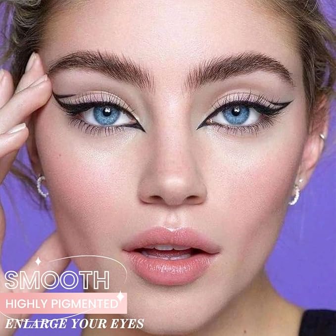 10PCS Black Automatic Waterproof Inner Eyeliner, Eyeshadow & Eyebrow Pencil – Multi-Use Cream Pen for Liner, Shadow & Brows