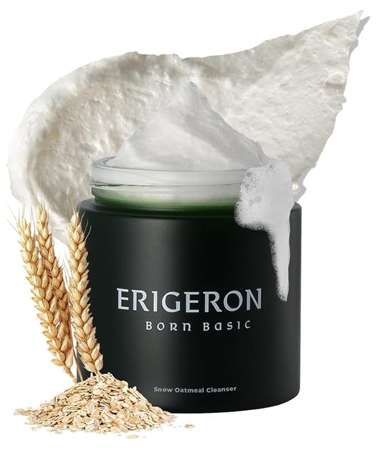 Snow Oatmeal Facial Cleansing Balm Cleanser, Rice Water, Greek Yogurt Cleanser, Black Soybeans, Green Tea, Face Mask, Face Scrubber, Blackhead Remover, Korean Skin Care (3.38 fl.oz.)