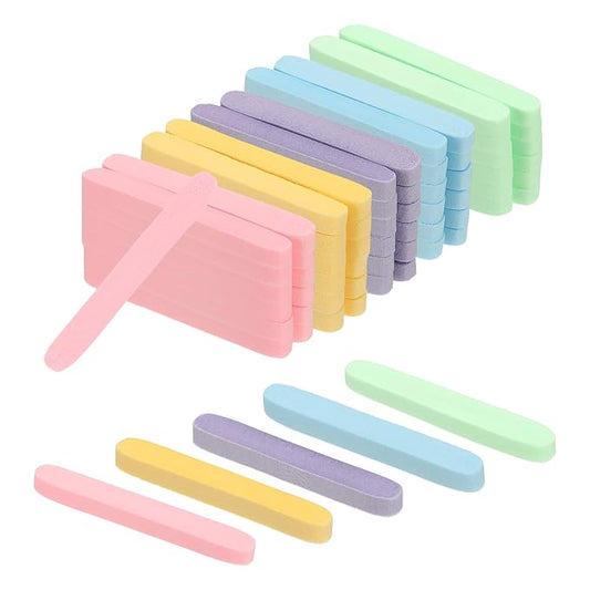 uxcell 120 Count Compressed Facial Sponges Round Face Cleansing Sponges Pads for Daily Skincare Routines at Home, Kitchen(Yellow, Purple, Blue, Pink, Green)