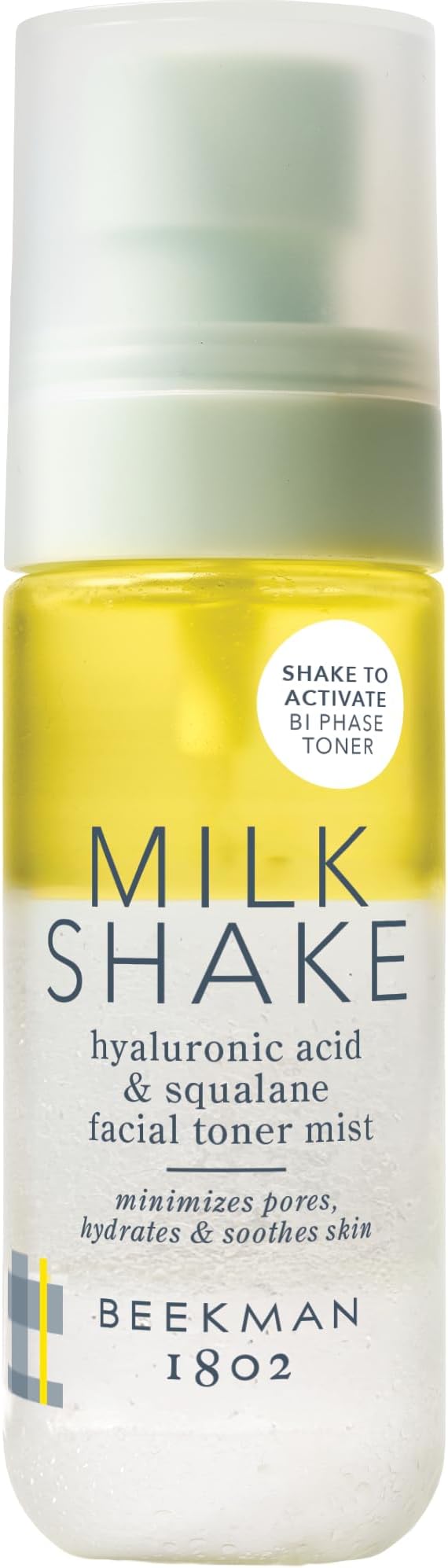 Beekman 1802 Milk Shake Mini Hydrating Face Mist - Hyaluronic Acid & Squalane Facial Mist Minimizes Pores & Gently Moisturizes, Goat Milk Skin Toner Spray, Lightweight, Fragrance Free, Travel Size