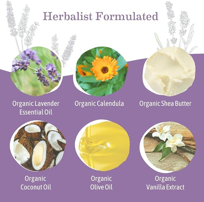 Earth Mama Calming Lavender Baby Wash Liquid Foaming Hand Soap, Organic All-Purpose Lavender Body Wash for Sensitive Skin, Castile Soap with Coconut Oil, Shea Butter, & Calendula