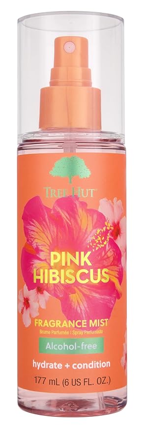 Tree Hut Pink Hibiscus Fragrance Mist, Spritz On for a Refreshed Feel or Layer with Your Favorite Scents, Versatile Body Spray, 6 fl oz.
