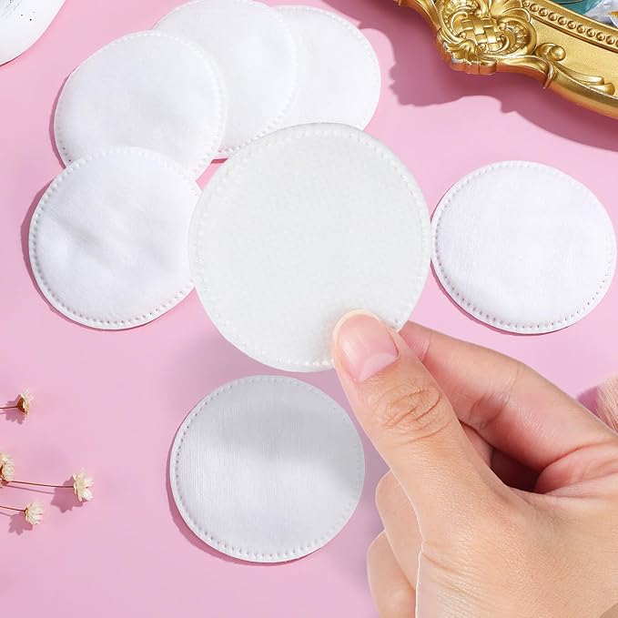 Zerodeko 200 Pcs Thickened Makeup Cotton Pads Facial Cotton Rounds for Makeup Removal Skin Care Soft Lightweight and Odorless Disposable Pads