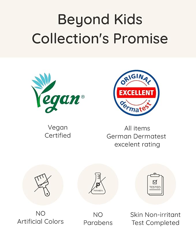 BEYOND Angel Kids Baby Bath Gift Set (25.7fl oz , 3-Piece Bath & Shower Set) - Vegan Korean Skin Care. Baby Shampoo, Body Wash, Hyaluronic