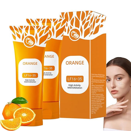 Orange Exfoliating Gel, Moisturizer Face Body Scrub 50g – Facial Cleansing For All Types Skin