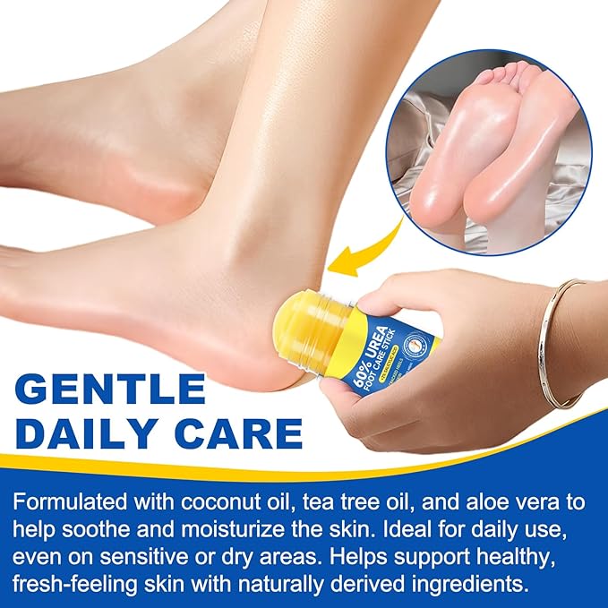 Urea Foot Cream 2Pack, 60% Urea Cream for Maximum Strength Moisturizer Dry Foot, Fast Repairs Rough Skin, Nourish Cracking Heels, Callus Remover for Feet,1.41 Fl Oz