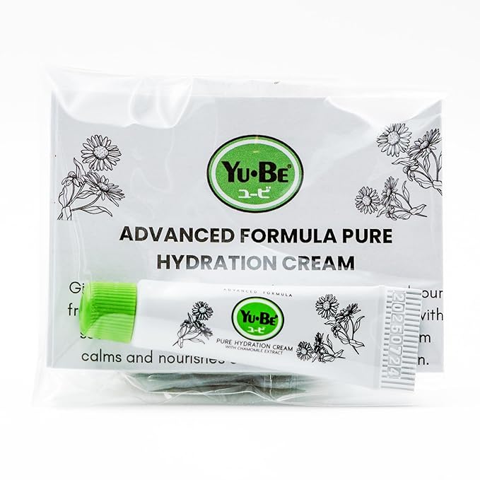 Yu-Be Advanced Formula Pure Hydration Cream Samples (20 Pack) – Fragrance-Free Hand & Body Moisturizer for Dry, Sensitive-Prone Skin – Glycerin-Rich, Travel Size (0.10 fl oz Each)