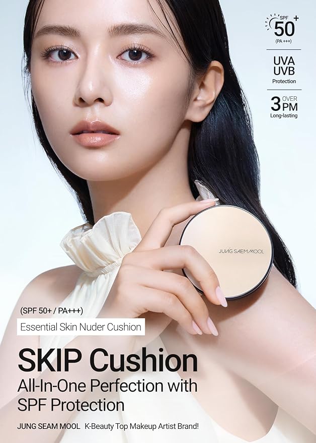 [JUNGSAEMMOOL OFFICIAL] Essential Skin Nuder Cushion (07 Medium) | Refill Included | Natural Finish | SPF50 Broad Spectrum | Makeup Artist Brand