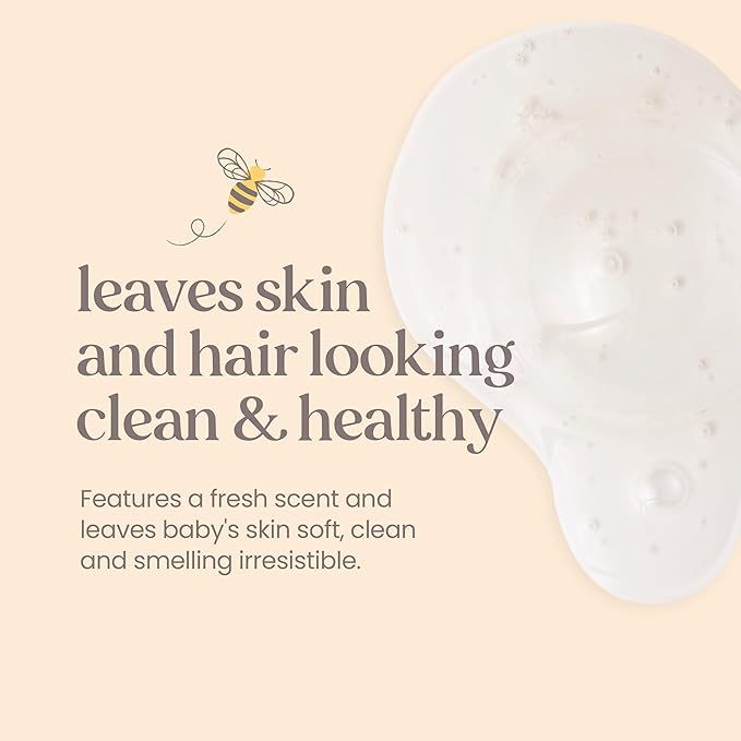 Burt's Bees Baby Sensitive Foaming Shampoo and Wash, Fragrance Free, Tear Free, Pediatrician Tested, 97.5% Natural Origin, 8.4 Fluid Ounces, Pack of 3