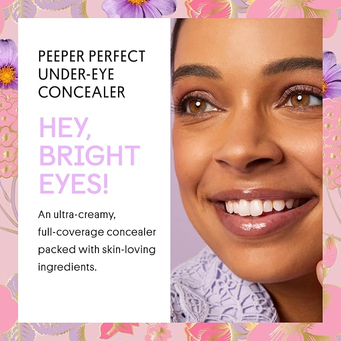 Winky Lux Peeper Perfect Under Eye Concealer, Makeup & Eye Brightener, Full Coverage Concealer for Dark Circles, Color Corrector & Eye Primer, With Collagen, Hyaluronic Acid & Vitamin E (Medium)