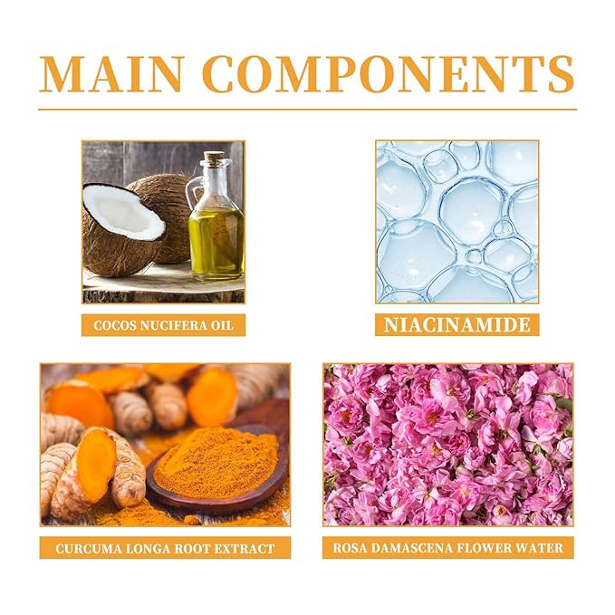 2 Pcs Glow Wash Turmeric Face Wash With Brush, Deep Cleansing Scrub Exfoliating Turmeric Foaming Facial Cleanser.