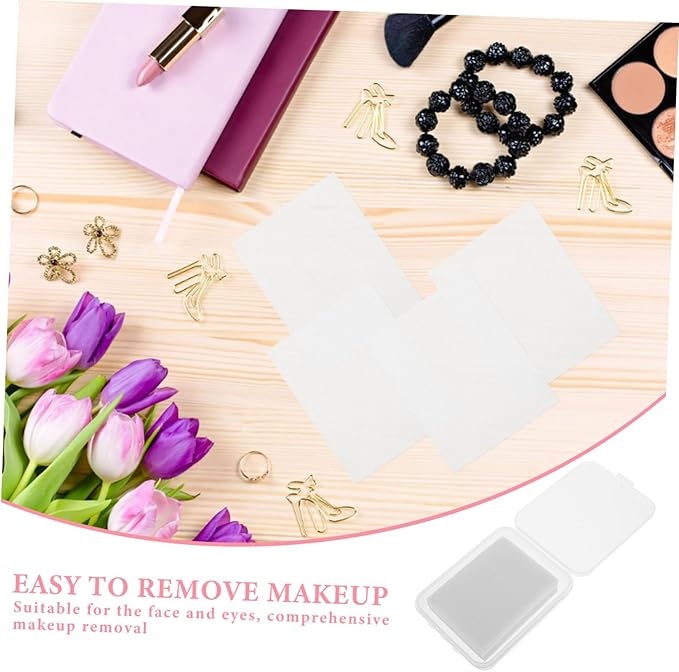 Zerodeko 80pcs Thin Soft Cotton Face Wipes for Makeup Removal and Toner Application Disposable Hypoallergenic Exfoliating Pads for Facial and Eye Cleansing White Cotton Ovals