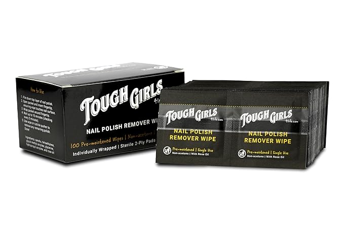 | Nail Polish Remover Wipes | 100% Non-Acetone | Secure Adhesive Strip | Rose Oil | Pre-moistened 2-Ply (800 Pack)