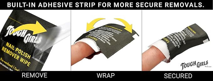 | Nail Polish Remover Wipes | 100% Non-Acetone | Secure Adhesive Strip | Rose Oil | Pre-moistened 2-Ply (800 Pack)