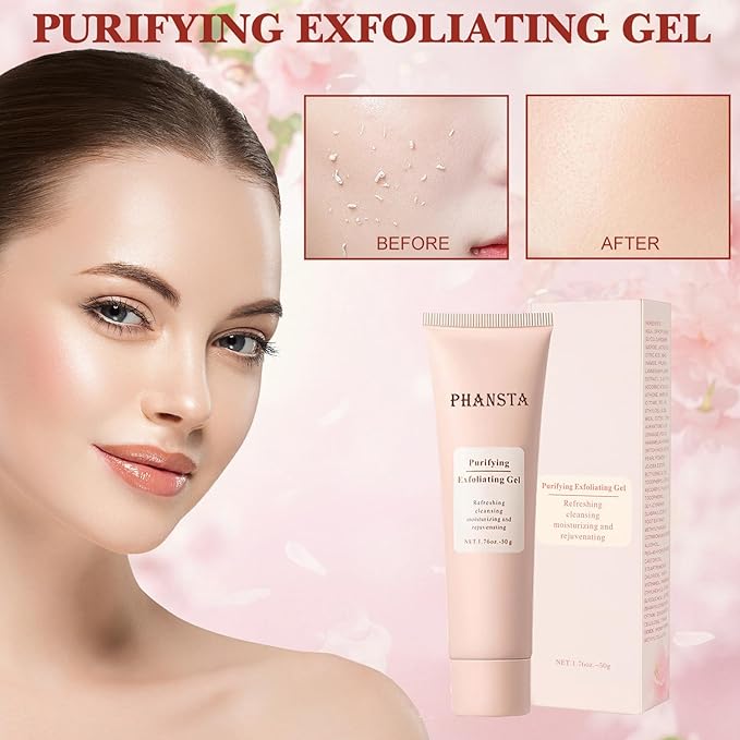3Pcs Purifying Exfoliating Gel Gentle Exfoliating Gel for Face Facial - Exfoliatings Gels Scrub Gentle Exfoliatings Facial Cleanser for All Skin Types