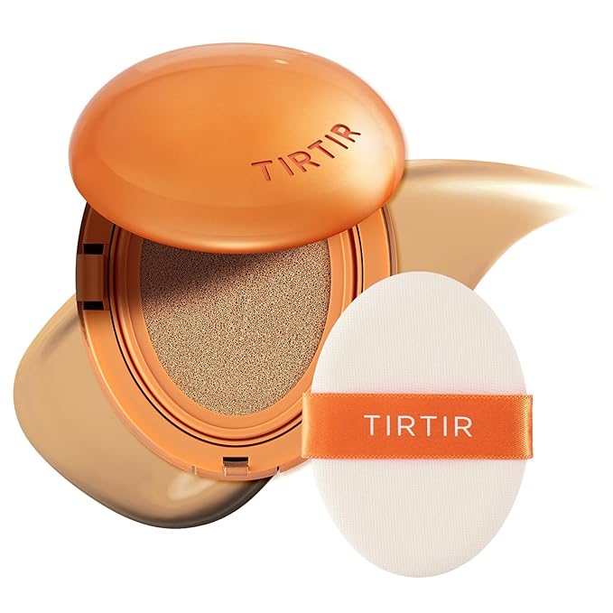 [*Mini Size*] TIRTIR Mask Fit Ai Filter Cushion Foundation | AI-Like Semi-Matte Finish - Up to 72-Hour Medium to Full Coverage Korean BB Cushion Make up Beauty, #30N Rich Honey, 0.15 Fl Oz