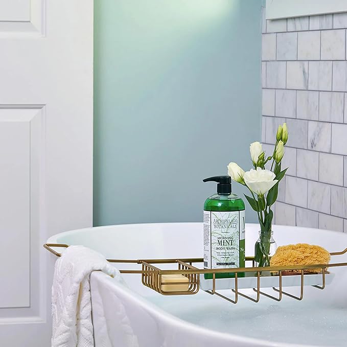 Archipelago Botanicals Morning Mint Body Wash, Moisturizing Body Wash for Dry and Sensitive Skin, Invigorating Shower Gel, Free from Parabens, Phthalates and GMOs (33 oz)