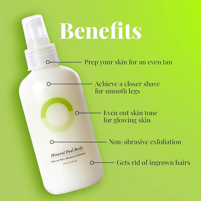 ORG Body Scrub Deep Gel Exfoliator for Glowing and Smooth Skin - Korean Exfoliating Peel Skincare - Natural Cruelty Free Formulation for Sensitive Skin 6oz