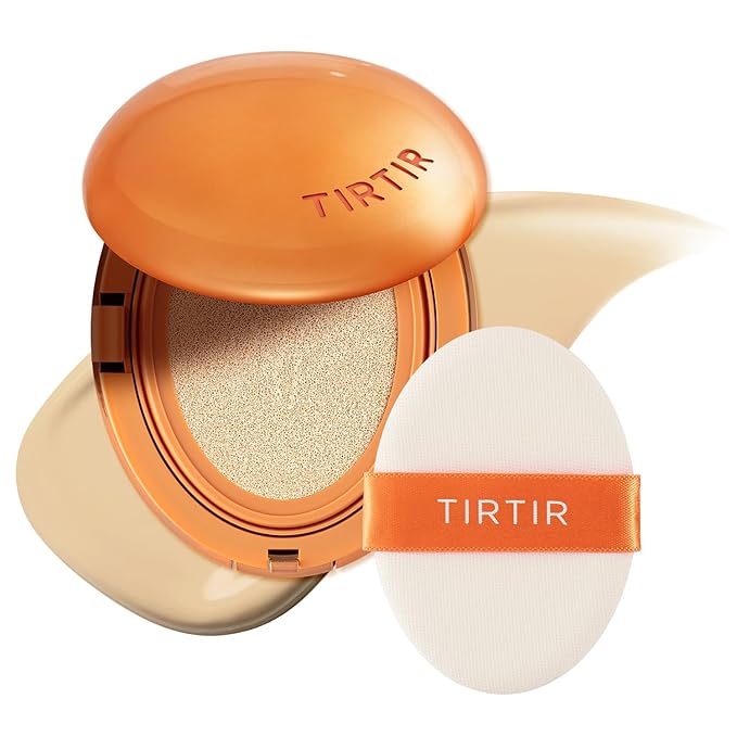 [*Mini Size*] TIRTIR Mask Fit Ai Filter Cushion Foundation | AI-Like Semi-Matte Finish - Up to 72-Hour Medium to Full Coverage Korean BB Cushion Make up Beauty, #21W Natural Ivory, 0.15 Fl Oz