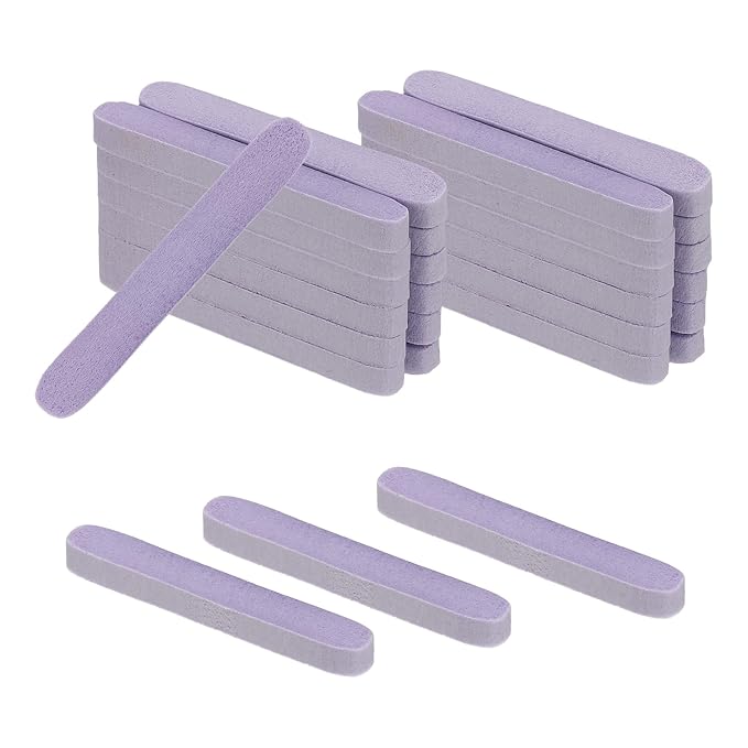 uxcell 120 Count Compressed Facial Sponges Round Face Cleansing Sponges Pads for Daily Skincare Routines at Home, Kitchen(Purple)