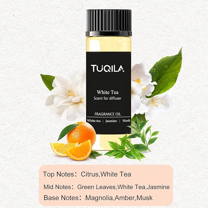 Hotel Luxury Waterless Diffuser Essential Oil Set(3X 20mL), Aroma Scent Oil My Way,Infinity, White Tea Usage Cold Air Diffuser Aromatherapy for Home, Car, Hotel, Office