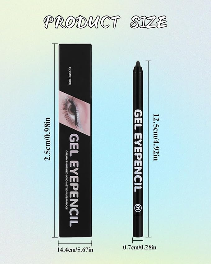 Waterline Gel Eyeliner Pencil, Nude Beige Shimmer Waterproof Long Lasting Eye Liner Pencils with Sharpener, Highly Pigmented Hypoallergenic Cream Glitter Eyeliner Brightener Pen Makeup for Women-06