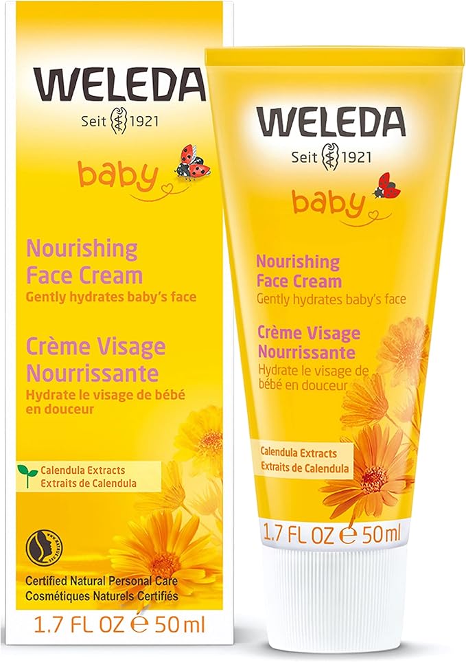 Weleda Baby Calendula Nourishing Face Cream, 1.7 Fluid Ounce, Plant Rich Moisturizer with Calendula and Lanolin