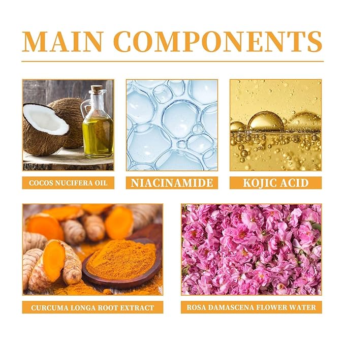 2 Pcs Turmeric Foaming Face Wash, Deep Cleansing Glow Wash Turmeric Facial Cleanser With Brush.