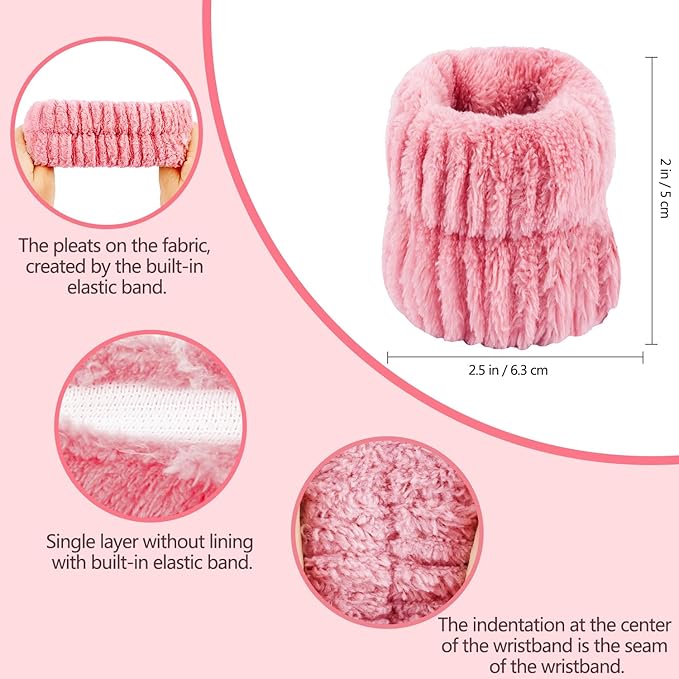 Snail Spa Headband & Wristband Set - Skincare & Makeup Face Washing Headband - Cute Animal Spa Set for Women & Girls - Green, Pink, Khaki