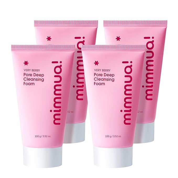VERY BERRY Pore Deep Cleansing Foam | Berry Complex+Micro Biome for Moisture & Healthy Glow | Gentle Exfoliating Face Scrub for Bumpy Skin | Pore Cleanser | 100g/ 3.52 FL OZ