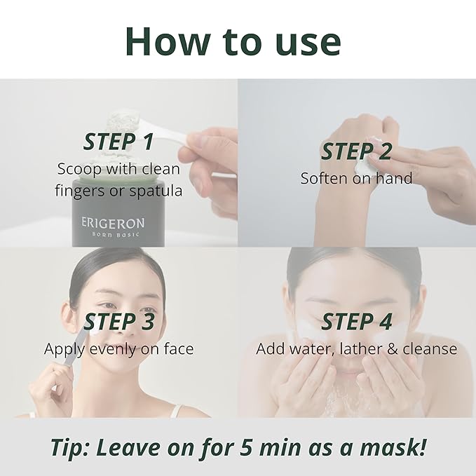 Snow Oatmeal Facial Cleansing Balm Cleanser, Rice Water, Greek Yogurt Cleanser, Black Soybeans, Green Tea, Face Mask, Face Scrubber, Blackhead Remover, Korean Skin Care (3.38 fl.oz.)