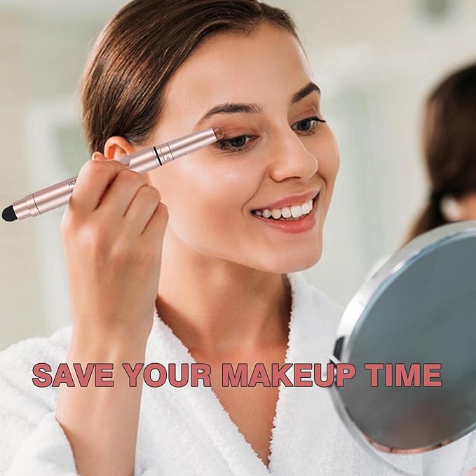 Rose Red Eyeshadow Stick Makeup, Highlighter Cream Eye Shadow Pencil, Waterproof Hypoallergenic Long Lasting Matte Crayon, Glitter Primer Palette Shimmer Eyeliner Pen